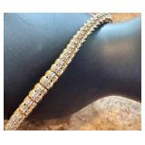 Sterling Silver 925 Tennis Bracelet with Cubic Zirconia, 7 Inches