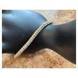 Sterling Silver 925 Tennis Bracelet with Cubic Zirconia, 7 Inches