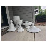 Hobnail Inspired Resin Outdoor Planters