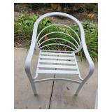 Cast Aluminum Café Patio Set Fresh White Powder Coat