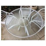 Cast Aluminum Café Patio Set Fresh White Powder Coat