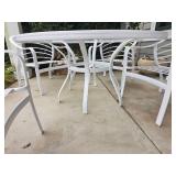 Cast Aluminum Café Patio Set Fresh White Powder Coat
