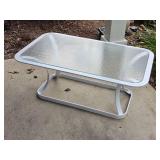 White Powder Coated Aluminum Cocktail Table