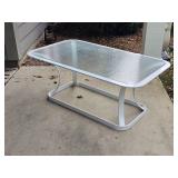 White Powder Coated Aluminum Cocktail Table