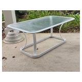 White Powder Coated Aluminum Cocktail Table