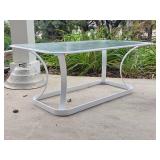 White Powder Coated Aluminum Cocktail Table