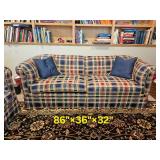 Cozy Plaid Traditional Sofa B