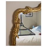 Stunning Gilt French Provencial Mirror with Scalloped Detail