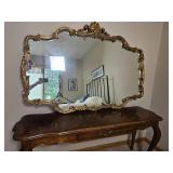 Stunning Gilt French Provencial Mirror with Scalloped Detail