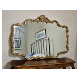 Stunning Gilt French Provencial Mirror with Scalloped Detail