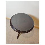 Mahogany Tri Foot Round Pedestal Side Table