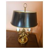 Polished Brass Bouillotte Desk Lamp