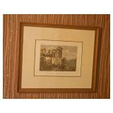 Italian Architectural Prints (Tempel Vista, Roman Forum)