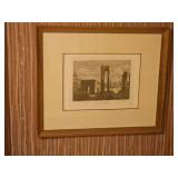 Italian Architectural Prints (Tempel Vista, Roman Forum)