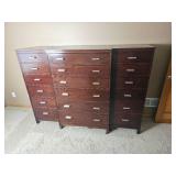 Stickley Furniture Metropolitan Chest of Drawers featuring Brushed Finish Pulls & Two Recessed Side Chests