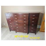 Stickley Furniture Metropolitan Chest of Drawers featuring Brushed Finish Pulls & Two Recessed Side Chests