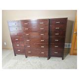 Stickley Furniture Metropolitan Chest of Drawers featuring Brushed Finish Pulls & Two Recessed Side Chests