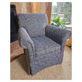 Ethan Allen Garlund Upholstered Rolled Armchair
