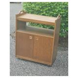 Mid Century Modern Bar Cabinet on Casters