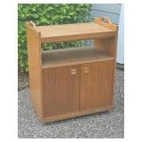 Mid Century Modern Bar Cabinet on Casters