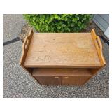 Mid Century Modern Bar Cabinet on Casters