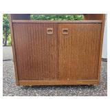 Mid Century Modern Bar Cabinet on Casters