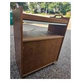 Mid Century Modern Bar Cabinet on Casters