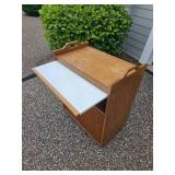 Mid Century Modern Bar Cabinet on Casters