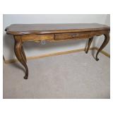Elegant Drexel Turtle Top Console Library Table