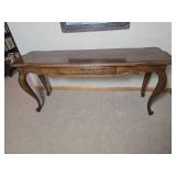 Elegant Drexel Turtle Top Console Library Table