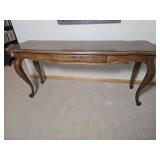 Elegant Drexel Turtle Top Console Library Table