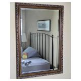 Ornate Framed Beveled Glass Wall Mirror