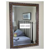 Ornate Framed Beveled Glass Wall Mirror