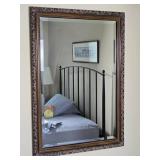Ornate Framed Beveled Glass Wall Mirror