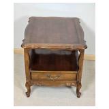 Vintage French Provencial Single Drawer Side Table