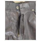 Black Leather Biker Pants