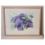 Watercolor Purple Lilac Bouquet Original Artwork  by Marian Biron