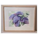 Watercolor Purple Lilac Bouquet Original Artwork  by Marian Biron