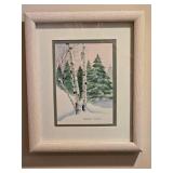 Brilliant Fine Art Naturalist Watercolor Print - Marian Biron - Winter