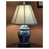 Gorgeous Blue Floral Chinese Ginger Jar Table Lamp