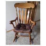 Vintage Rustic Wood Rocking Chair