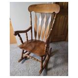 Vintage Rustic Wood Rocking Chair