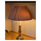 Elegant Vintage Brass Base Table Lamp