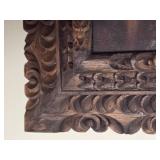Brilliant Peruvian Cuzco School Fine Art Painting - Archangel Uriel - Handcarved Reclaimed Wood Frame