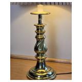 Sparkling Vintage Brass Candlestick Table Lamp