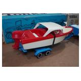 Vintage Tonka Jeep Runabout Set with Box - Jeep, Boat, and Trailer Vintage Tonka Jeep Runabout Set with Box - Jeep, Boat, and Trailer