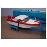 Vintage Tonka Jeep Runabout Set with Box - Jeep, Boat, and Trailer Vintage Tonka Jeep Runabout Set with Box - Jeep, Boat, and Trailer