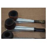 *8* Vintage Metal Shaft Tobacco Pipes *8* Vintage Metal Shaft Tobacco Pipes
