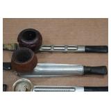 *8* Vintage Metal Shaft Tobacco Pipes *8* Vintage Metal Shaft Tobacco Pipes