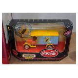 Coca-Cola Metal Salt & Pepper Shakers, Cookie Jar and Collectible Car Coca-Cola Metal Salt & Pepper Shakers, Cookie Jar and Collectible Car